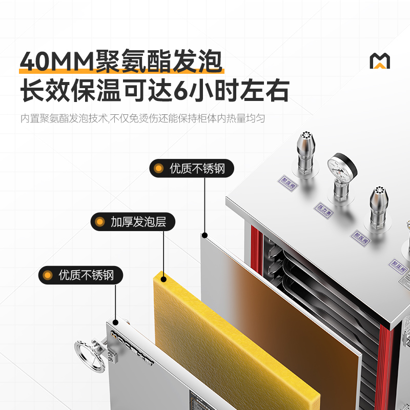 MDC商用高原蒸柜電熱款12盤(pán)單門(mén)蒸飯柜12KW